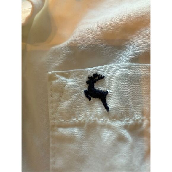Gymboree long sleeve button down white reindeer boys sz 2T - Picture 3 of 6